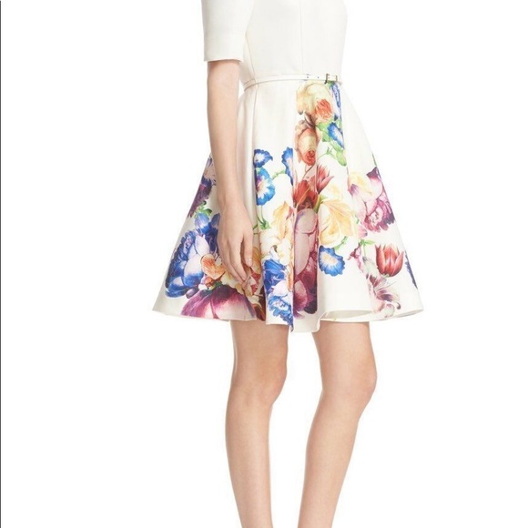 Ted BakerTapestry Flora' Belted Fit & Flare Dress - Picture 13 of 14